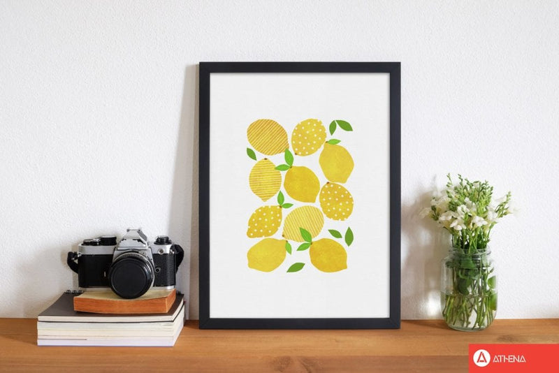 Lemon crowd fine art print by orara studio, framed kitchen wall art