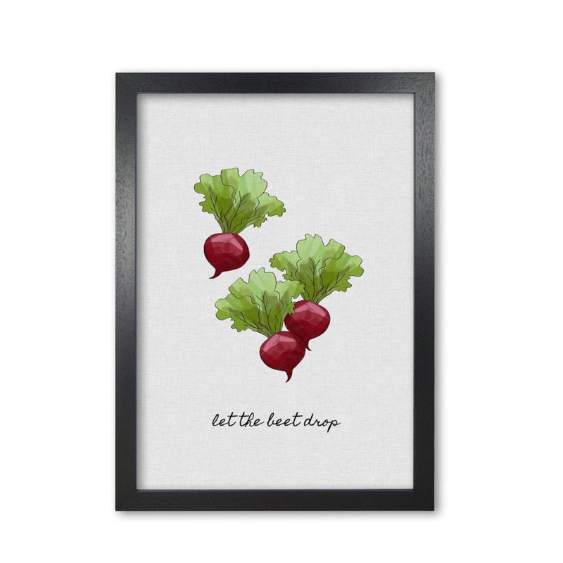 Let the beet drop fine art print by orara studio, framed kitchen wall art