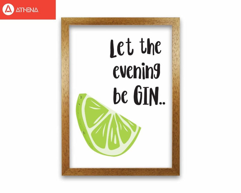 Let the evening begin modern fine art print, framed kitchen wall art