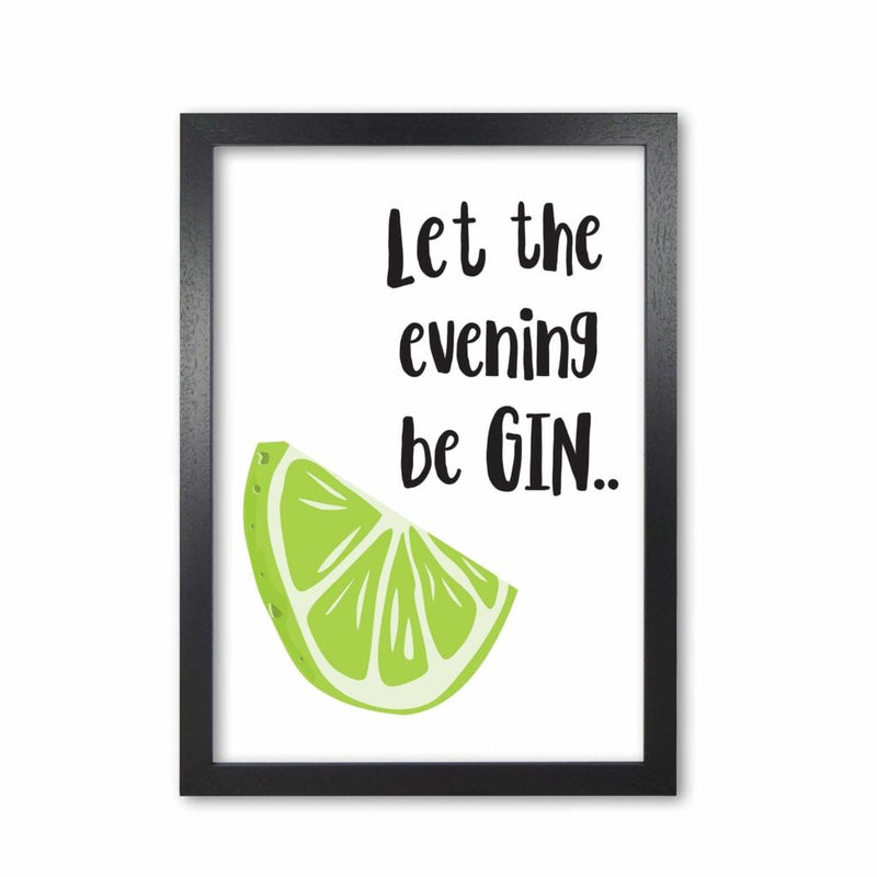 Let the evening begin modern fine art print, framed kitchen wall art
