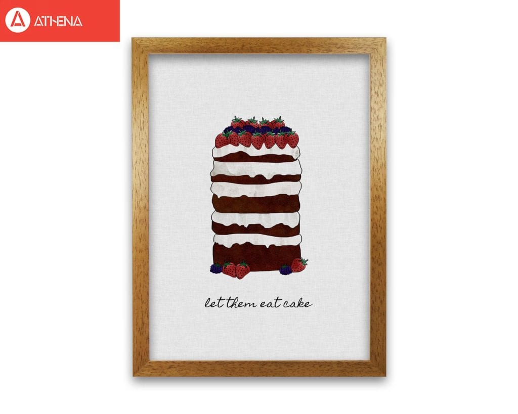 Let them eat cake fine art print by orara studio, framed kitchen wall art