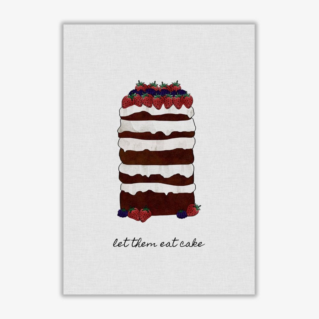Let them eat cake fine art print by orara studio, framed kitchen wall art