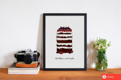 Let them eat cake fine art print by orara studio, framed kitchen wall art