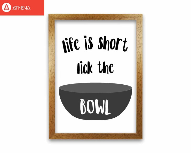 Lick the bowl modern fine art print, framed kitchen wall art