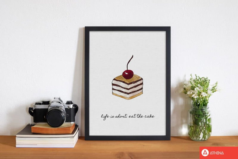 Life is short fine art print by orara studio, framed kitchen wall art