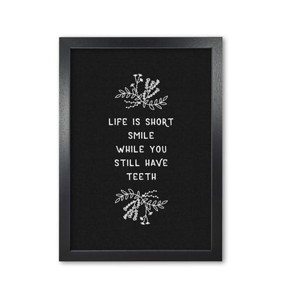 Life is short funny quote fine art print by orara studio