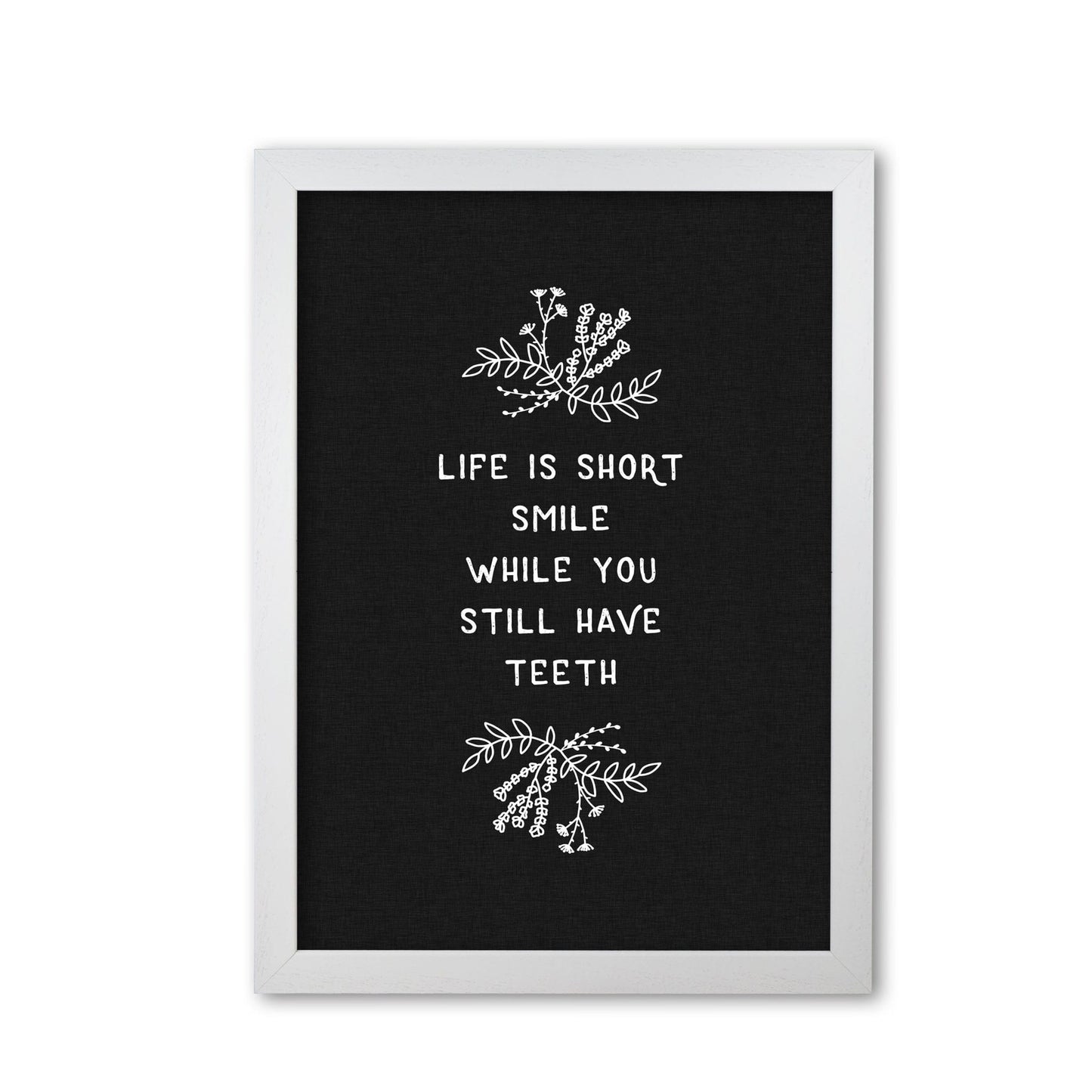 Life is short funny quote fine art print by orara studio