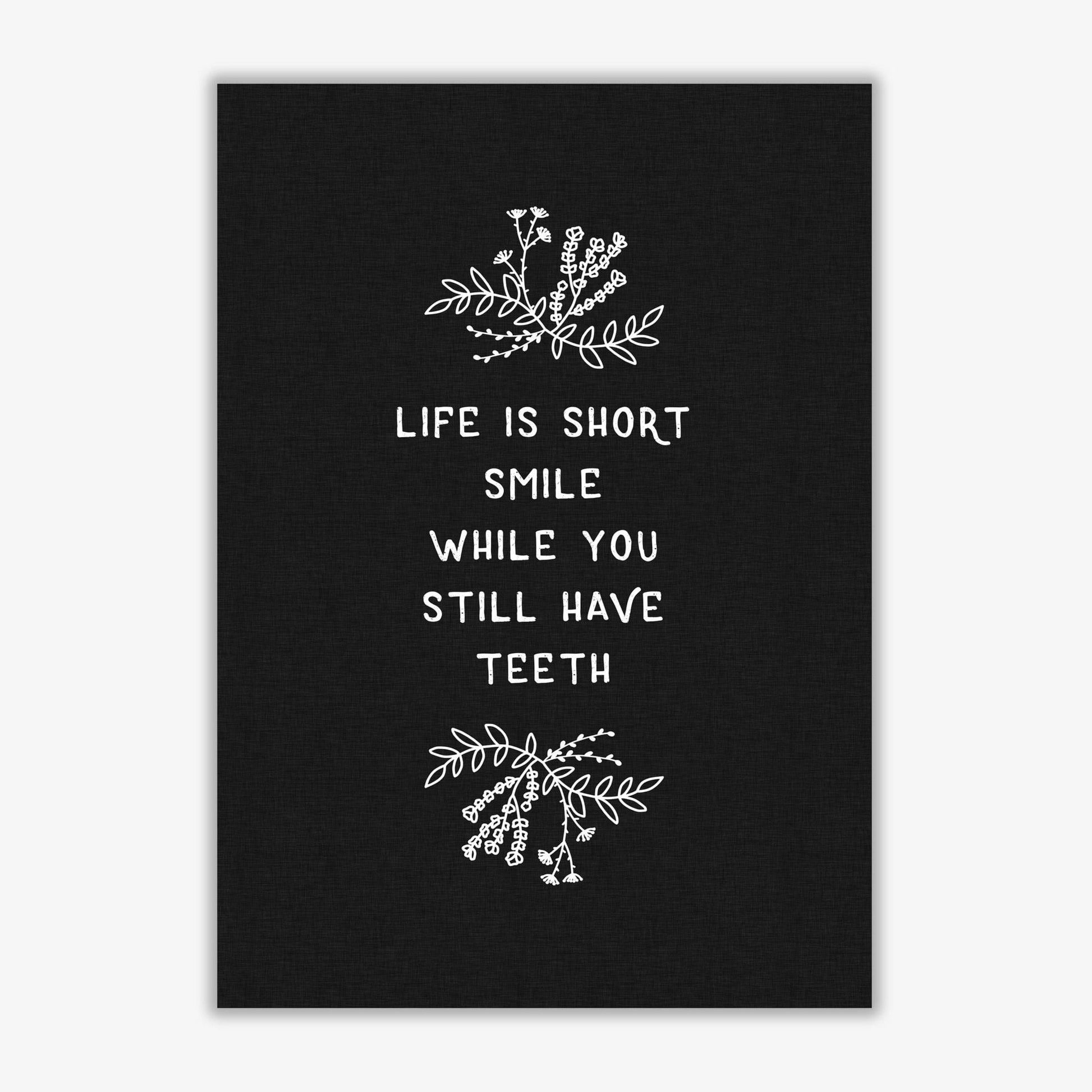 Life is short funny quote fine art print by orara studio