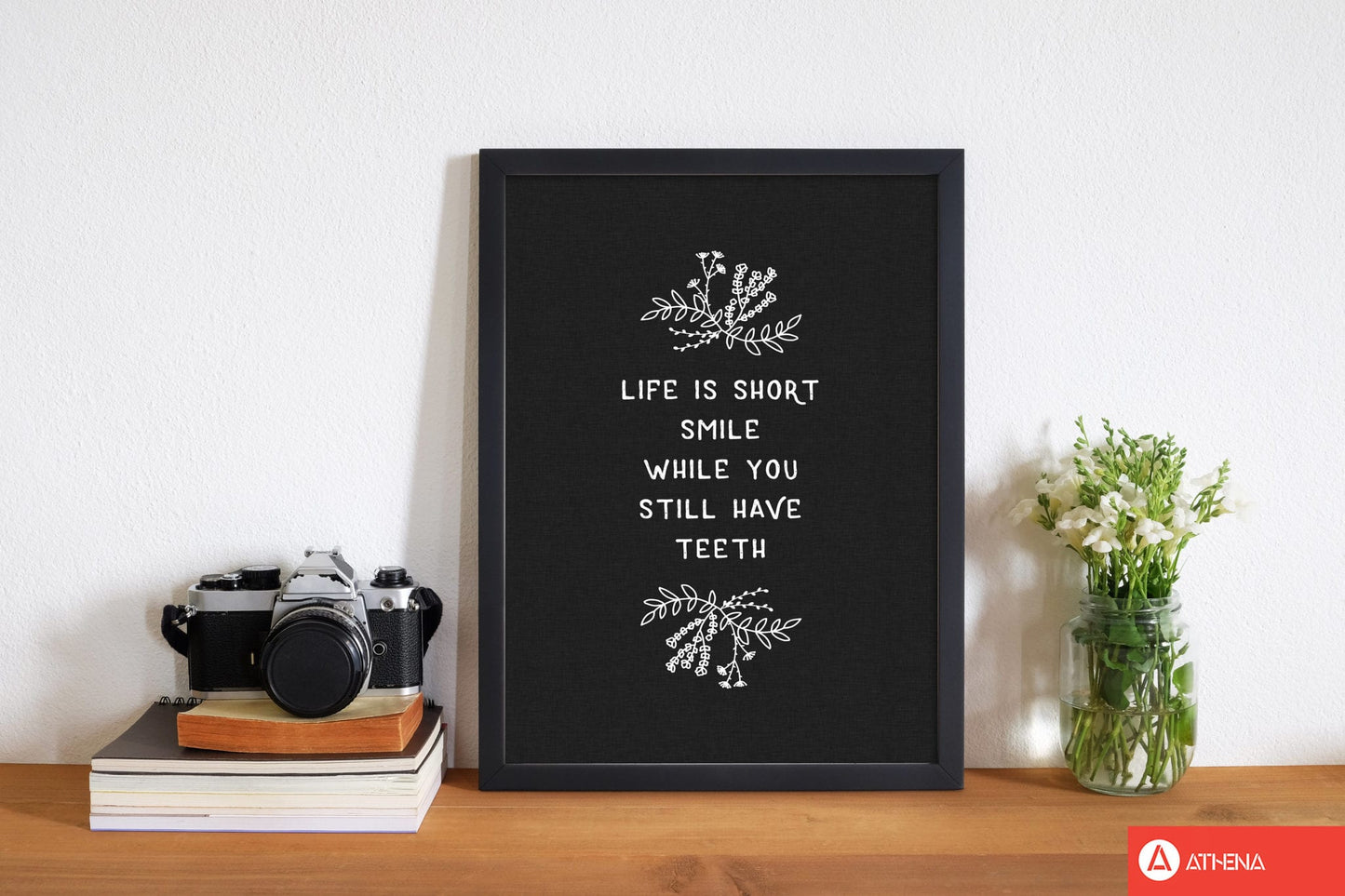 Life is short funny quote fine art print by orara studio