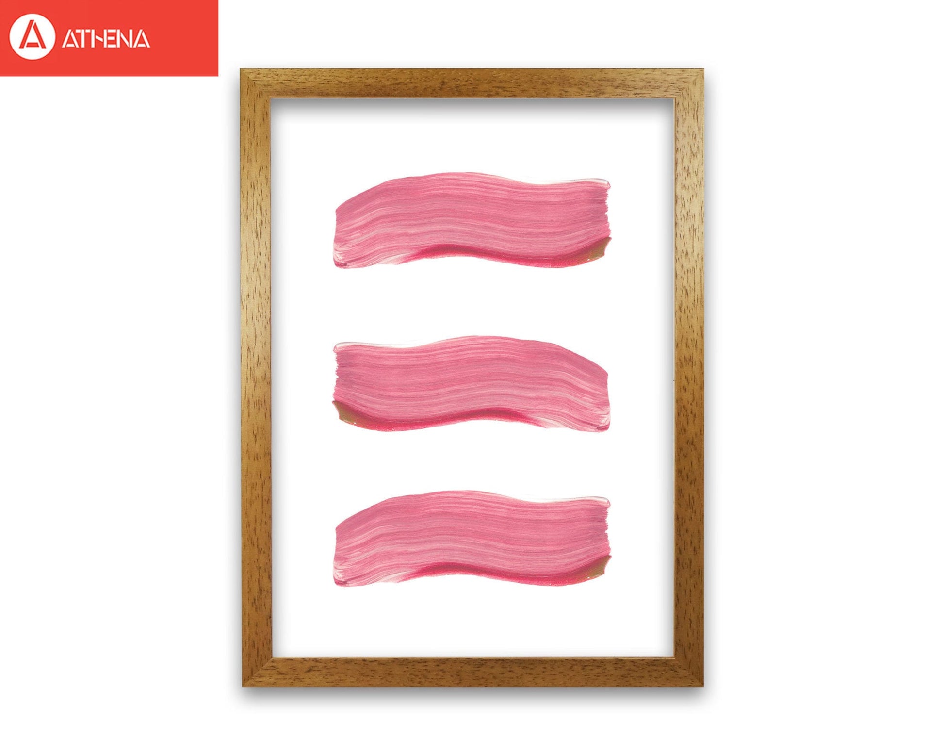 Light pink abstract paint strokes modern fine art print