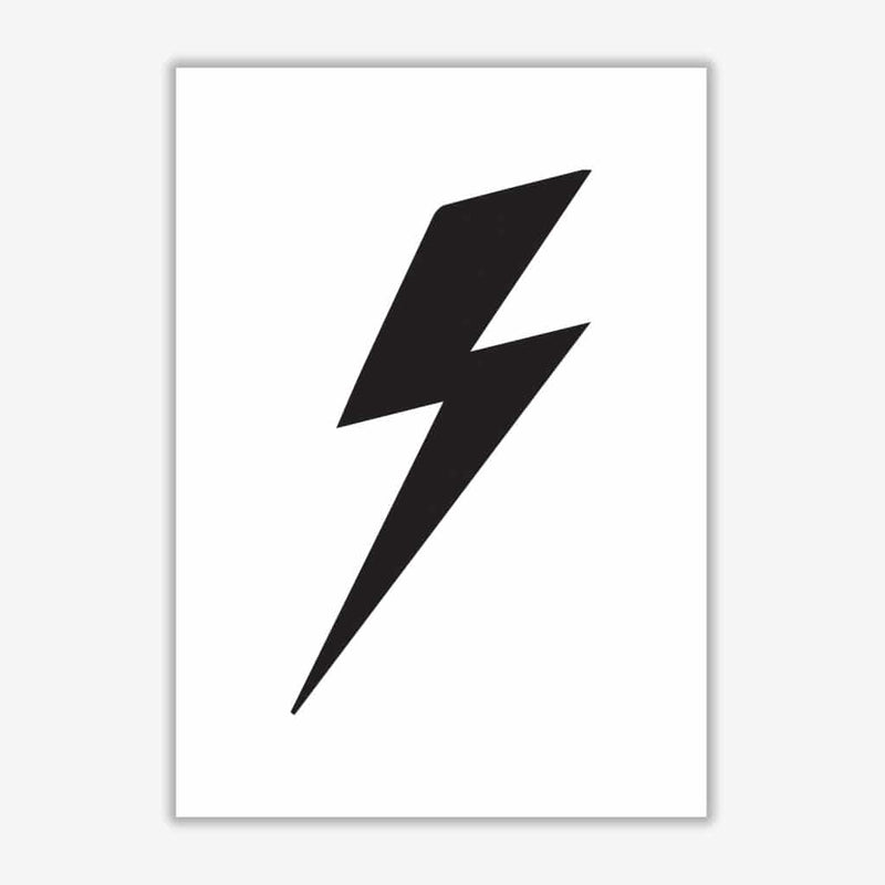 Lightning bolt modern fine art print, framed childrens nursey wall art poster