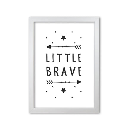 Little brave black modern fine art print, framed typography wall art