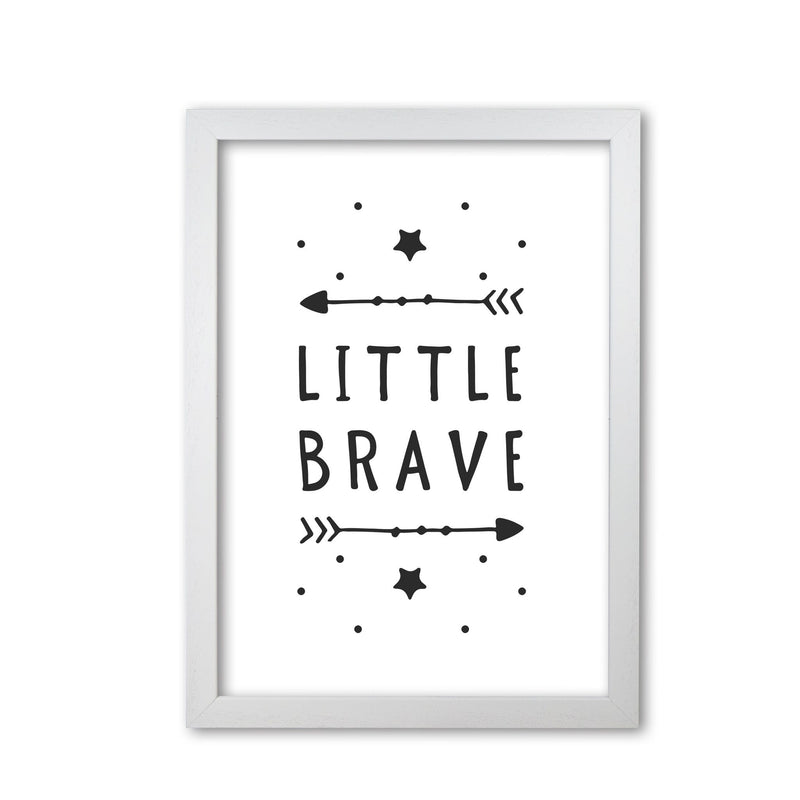 Little brave black modern fine art print, framed typography wall art
