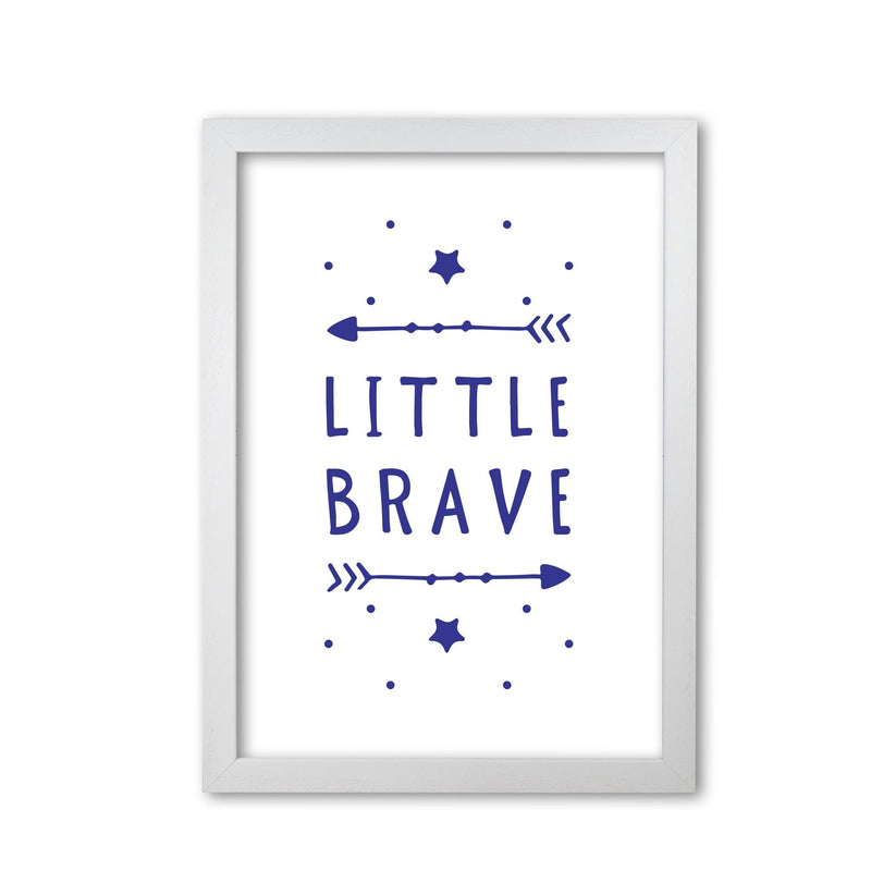 Little brave navy modern fine art print, framed typography wall art