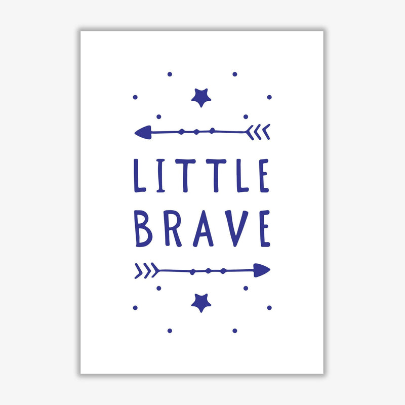 Little brave navy modern fine art print, framed typography wall art