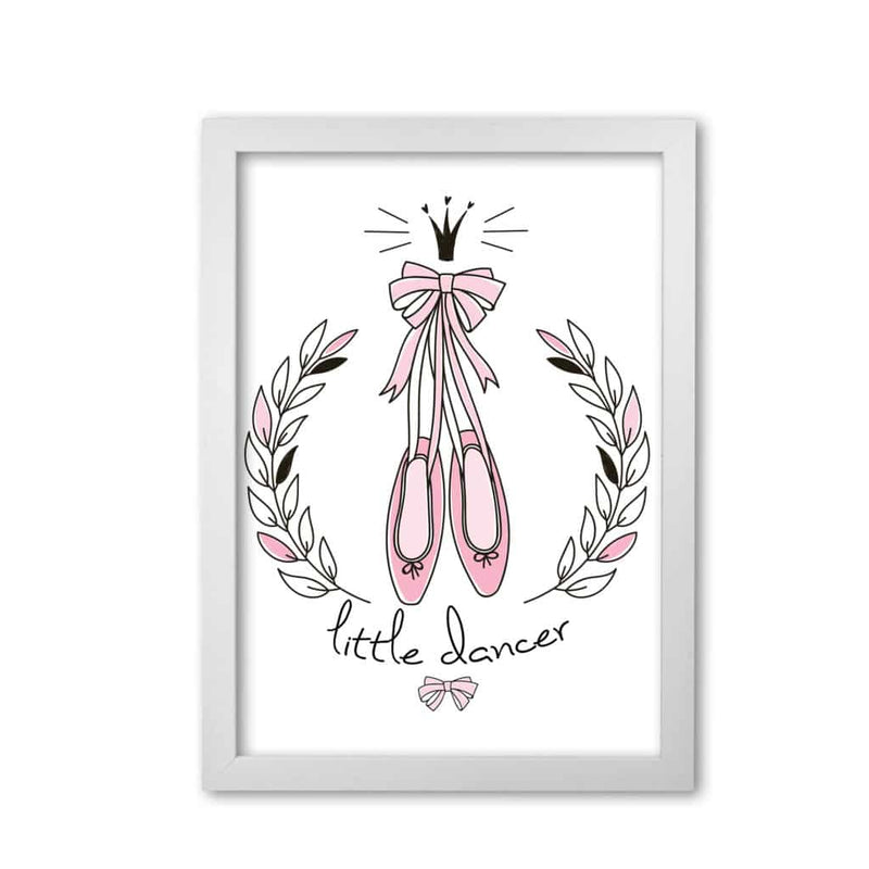Little dancer shoes modern fine art print, framed childrens nursey wall art poster