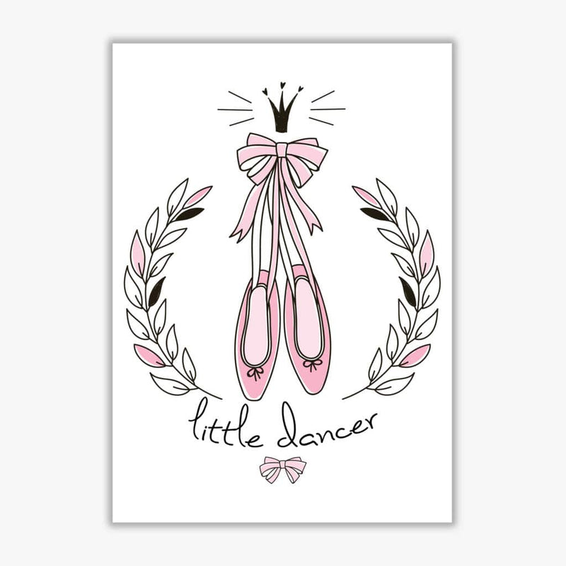 Little dancer shoes modern fine art print, framed childrens nursey wall art poster