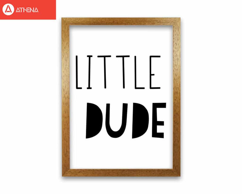 Little dude black modern fine art print, framed childrens nursey wall art poster