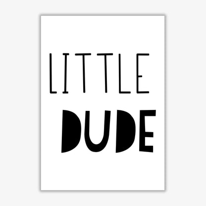 Little dude black modern fine art print, framed childrens nursey wall art poster