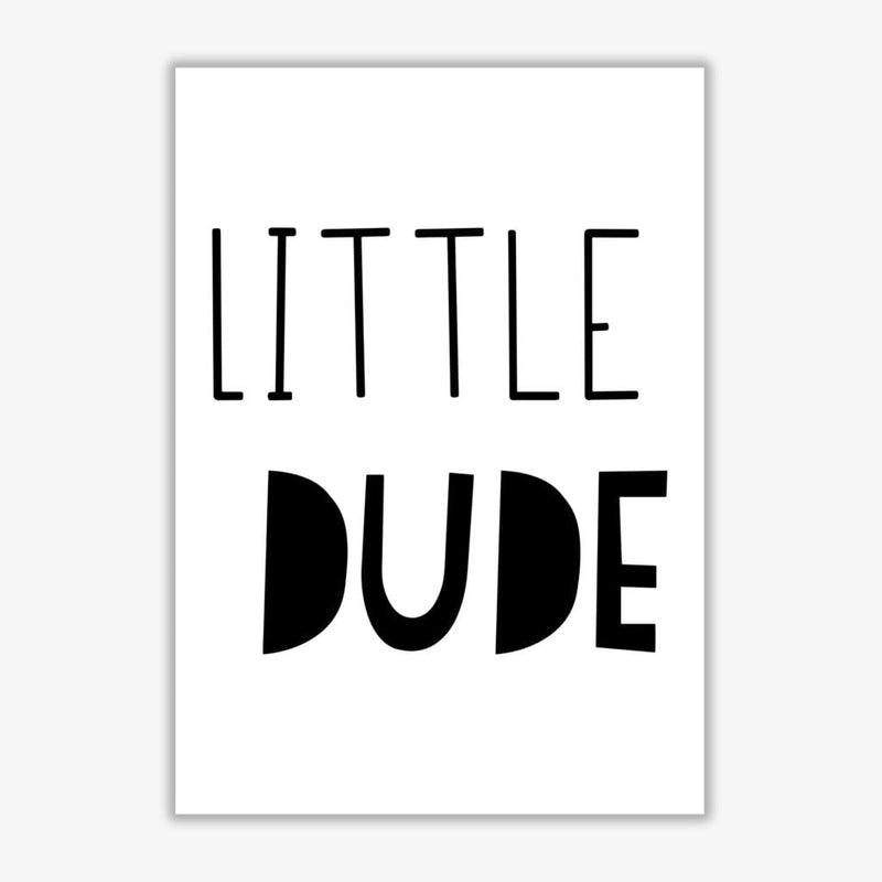 Little dude black modern fine art print, framed childrens nursey wall art poster