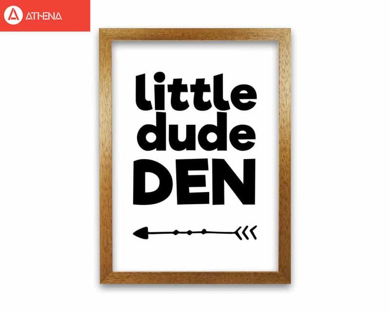 Little dude den black modern fine art print, framed childrens nursey wall art poster