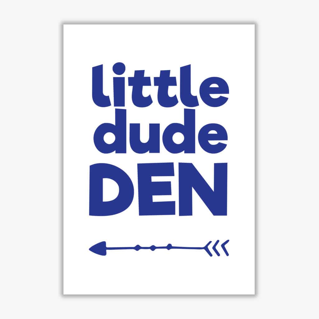 Little dude den navy modern fine art print, framed childrens nursey wall art poster