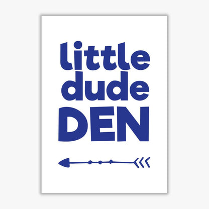 Little dude den navy modern fine art print, framed childrens nursey wall art poster