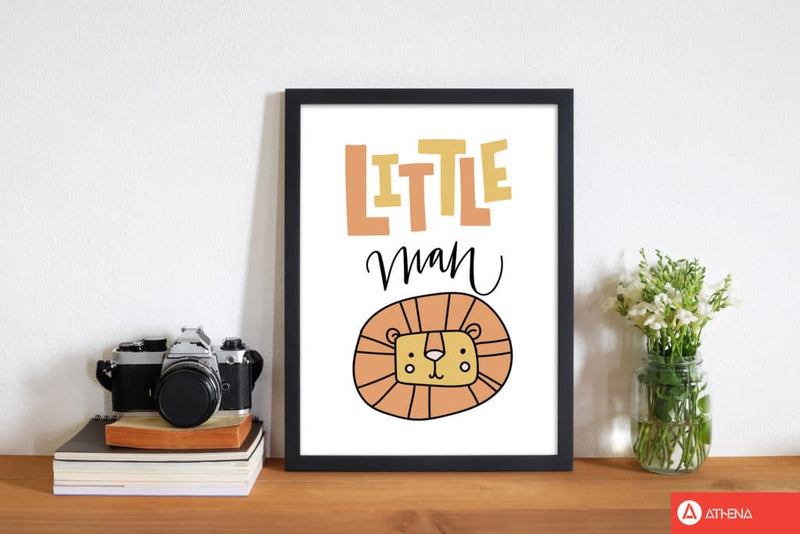 Little lion man modern fine art print, framed childrens nursey wall art poster