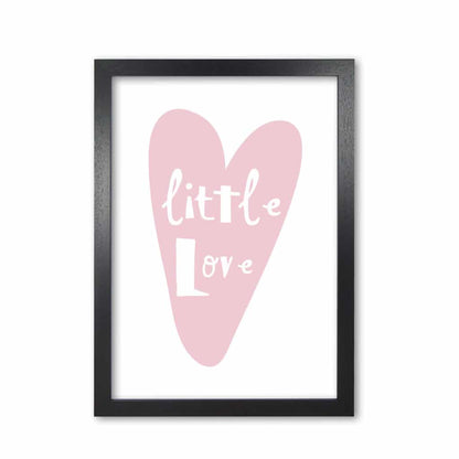 Little love heart modern fine art print, framed childrens nursey wall art poster
