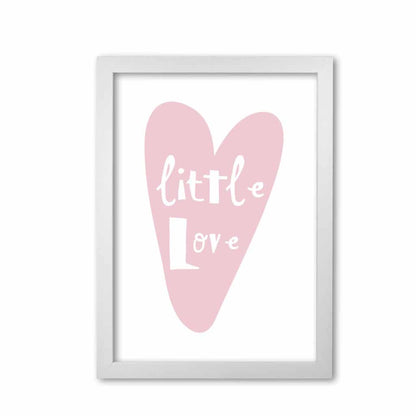 Little love heart modern fine art print, framed childrens nursey wall art poster