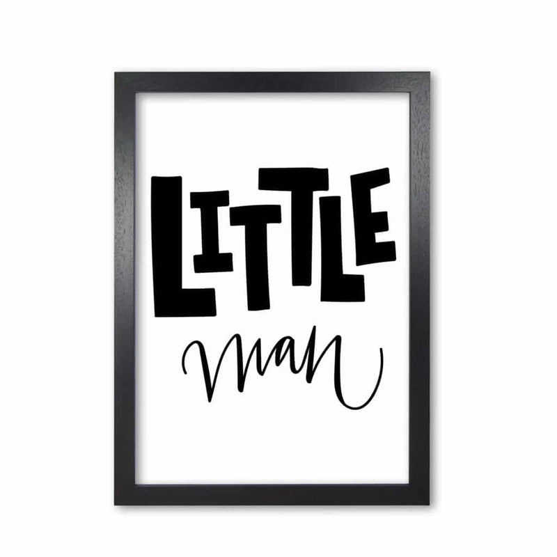 Little man black modern fine art print, framed childrens nursey wall art poster