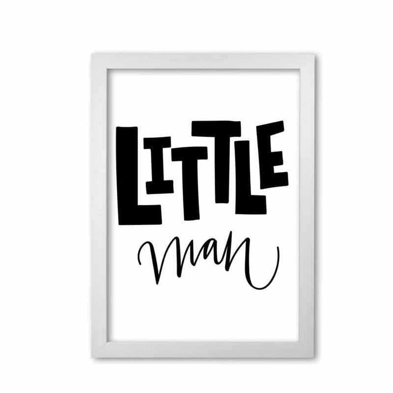 Little man black modern fine art print, framed childrens nursey wall art poster