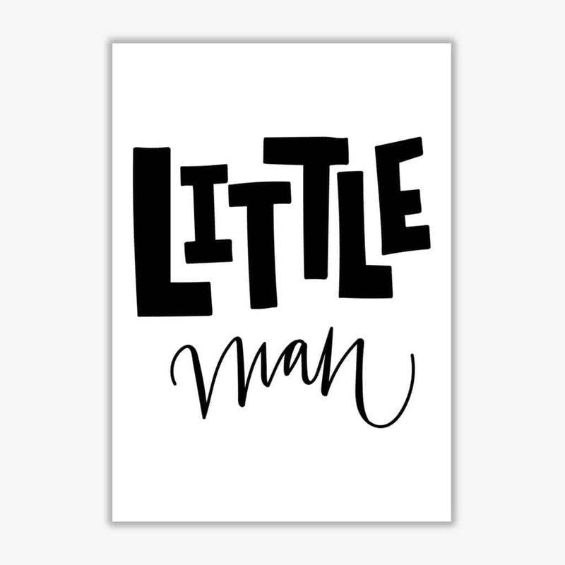 Little man black modern fine art print, framed childrens nursey wall art poster