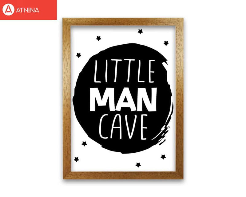 Little man cave black circle modern fine art print, framed childrens nursey wall art poster