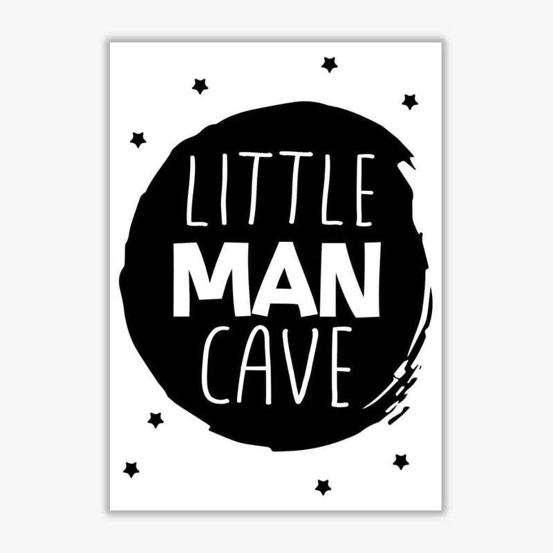 Little man cave black circle modern fine art print, framed childrens nursey wall art poster