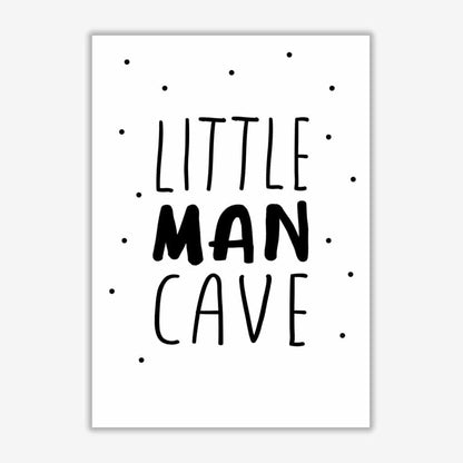 Little man cave black dots modern fine art print, framed childrens nursey wall art poster