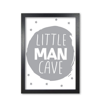 Little man cave grey circle modern fine art print, framed childrens nursey wall art poster