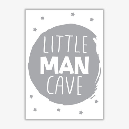 Little man cave grey circle modern fine art print, framed childrens nursey wall art poster