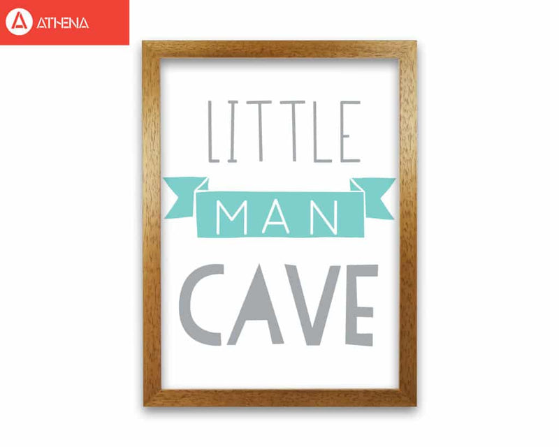 Little man cave mint banner modern fine art print, framed childrens nursey wall art poster