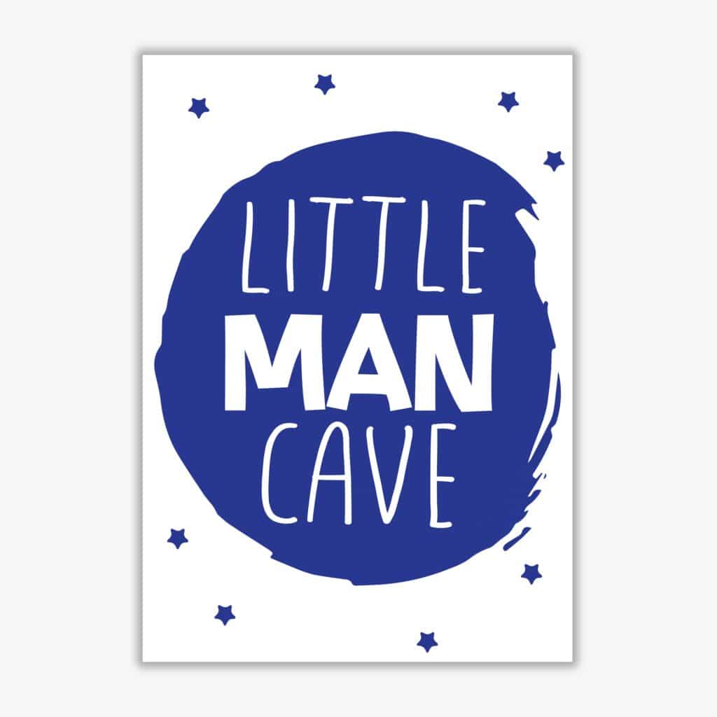 Little man cave navy circle modern fine art print, framed childrens nursey wall art poster