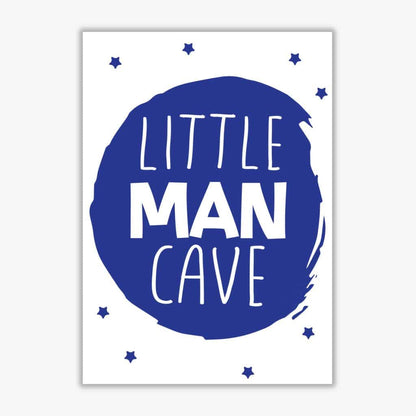 Little man cave navy circle modern fine art print, framed childrens nursey wall art poster