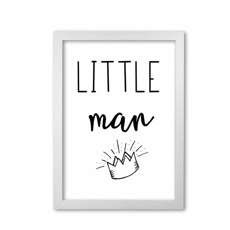 Little man crown modern fine art print, framed childrens nursey wall art poster