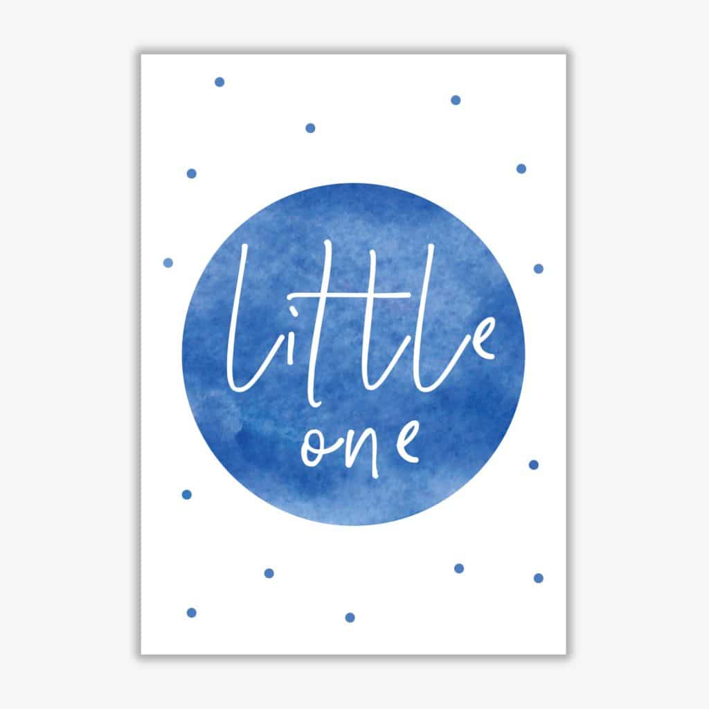 Little one blue watercolour modern fine art print