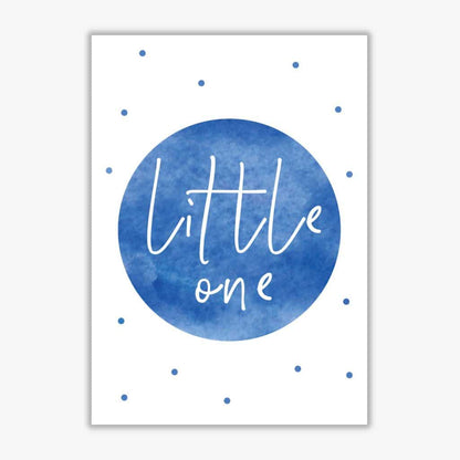 Little one blue watercolour modern fine art print