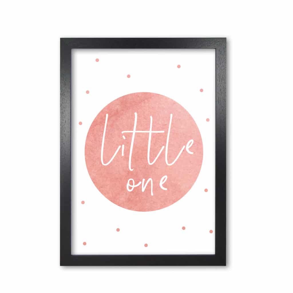 Little one peach watercolour modern fine art print