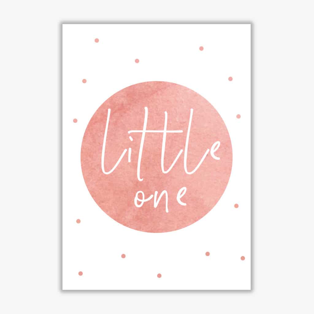 Little one peach watercolour modern fine art print