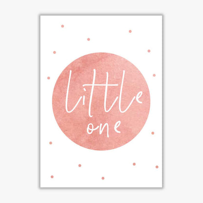 Little one peach watercolour modern fine art print