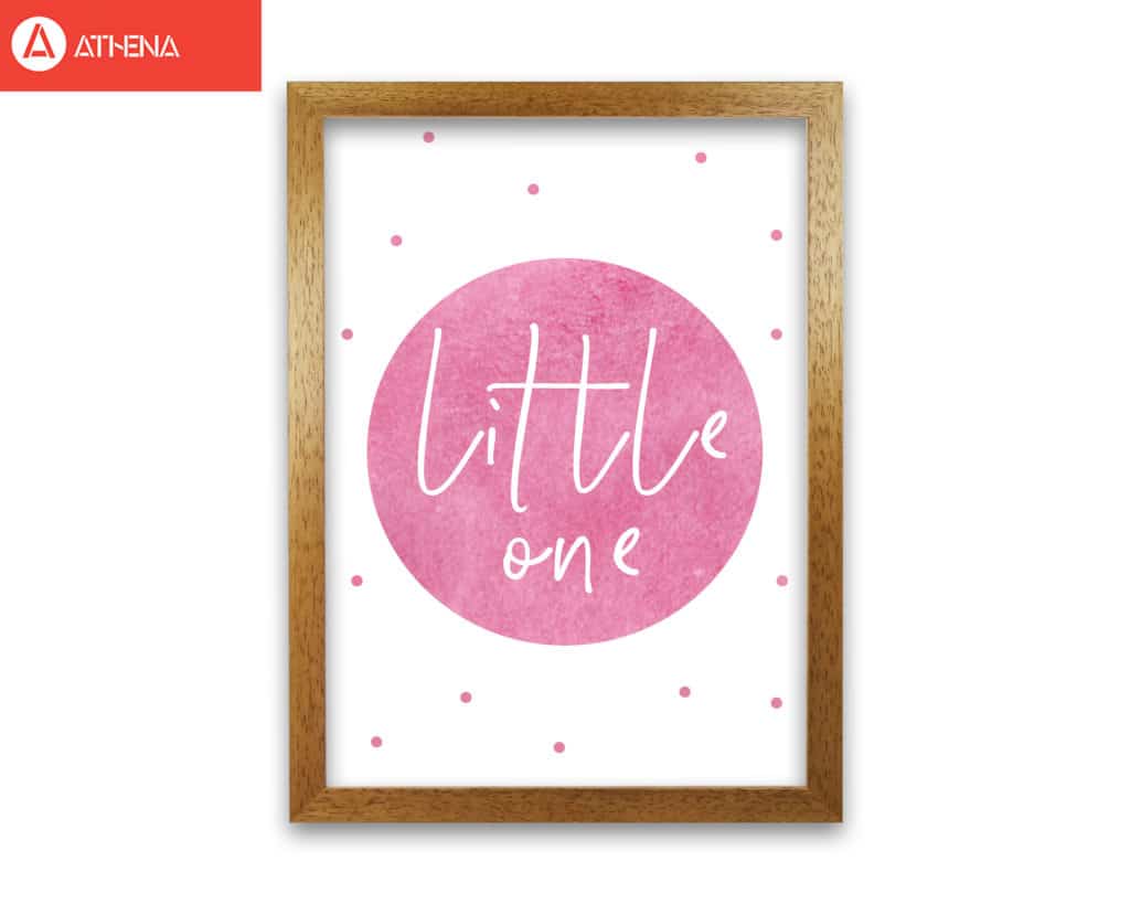 Little one pink watercolour modern fine art print