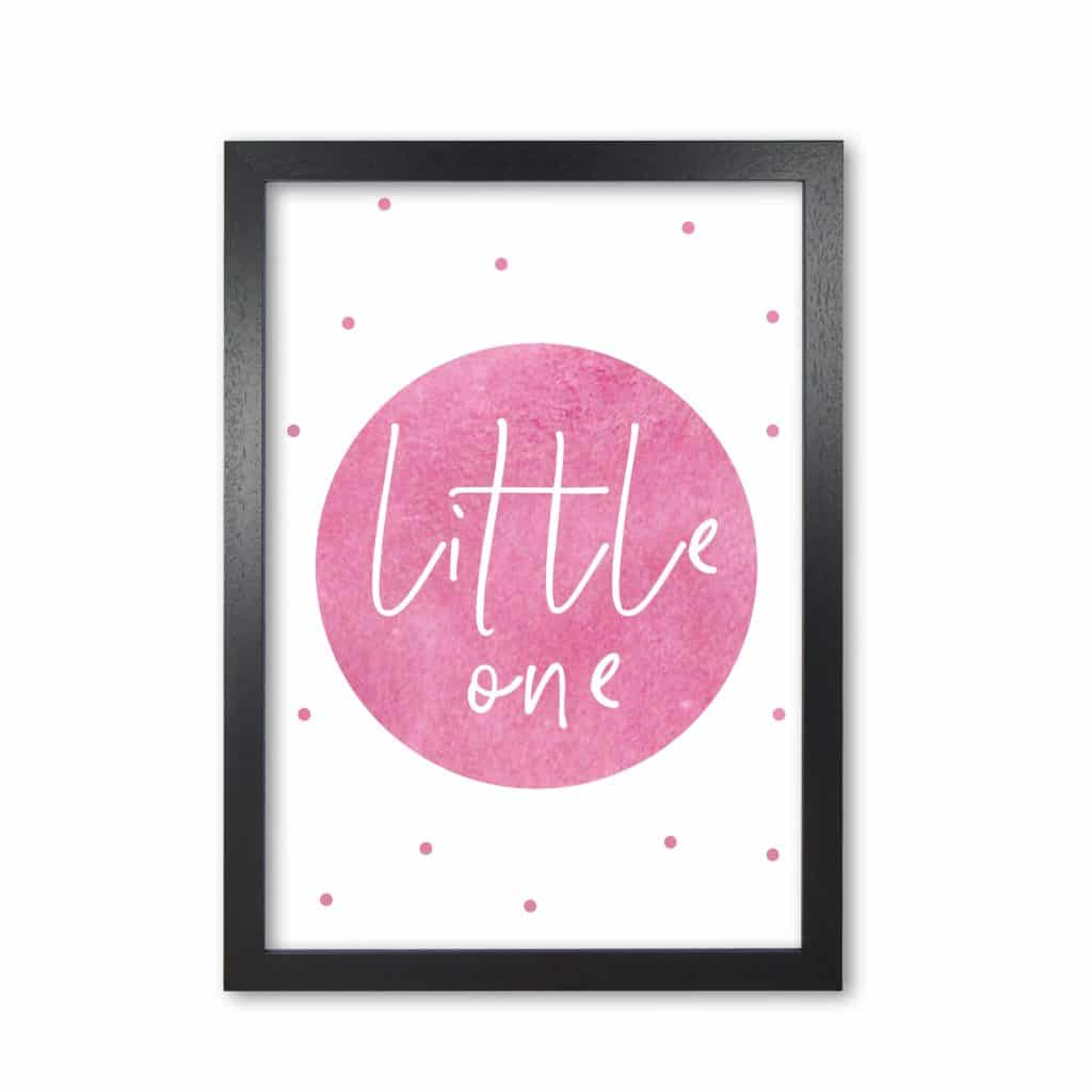 Little one pink watercolour modern fine art print
