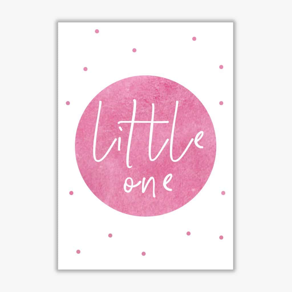 Little one pink watercolour modern fine art print